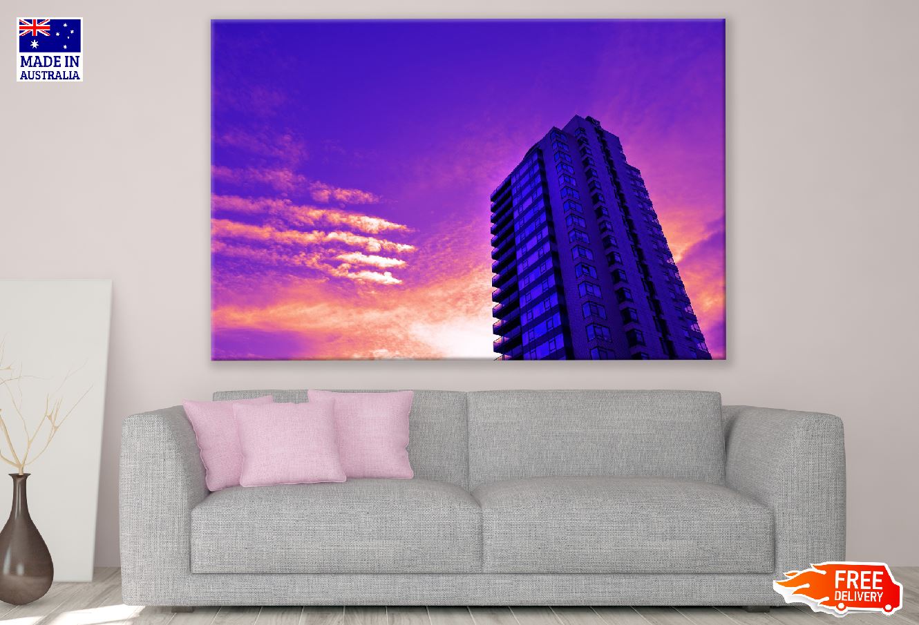 Building Sunset View Photograph Print 100% Australian Made