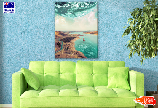 Abstract Earth Beach Design Print 100% Australian Made