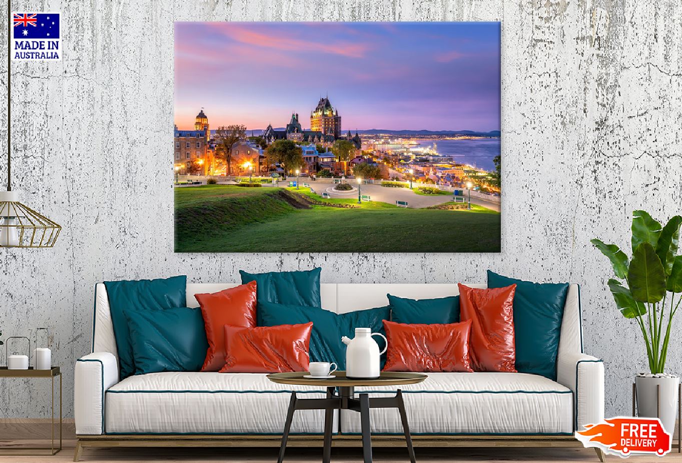 Quebec City with River Photograph in Canada Print 100% Australian Made