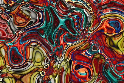 Abstract Art Stained Glass Print 100% Australian Made