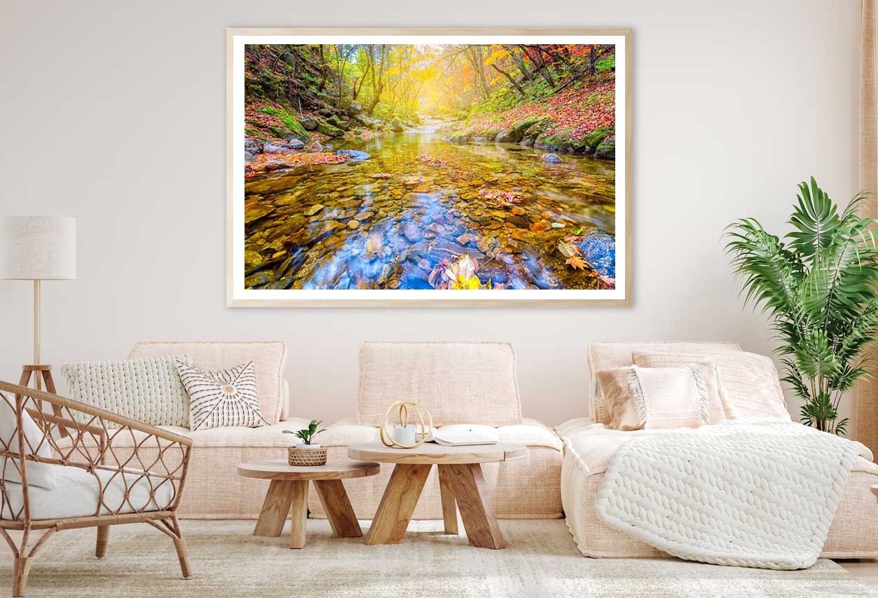 Jangtaesan Autumn Forest River Scenery View Home Decor Premium Quality Poster Print Choose Your Sizes