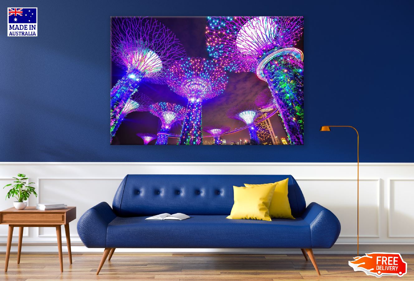 Gardens by the Bay Singapore Night View Photograph Print 100% Australian Made