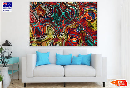 Abstract Art Stained Glass Print 100% Australian Made