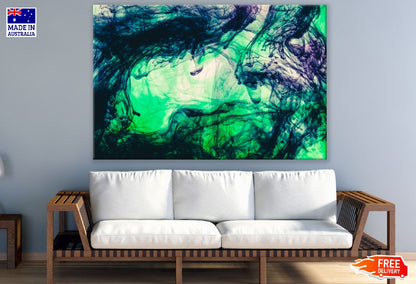 Green & Blue Smoke Abstract Design Print 100% Australian Made