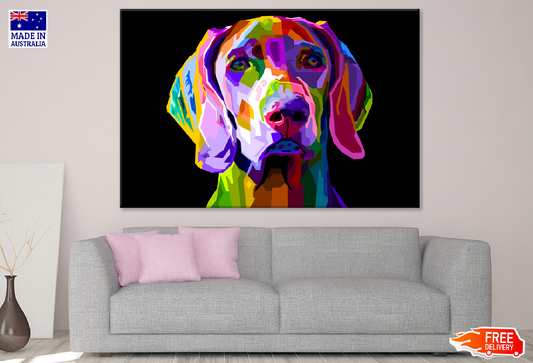 Colorful Dog Portrait Abstract Design Print 100% Australian Made