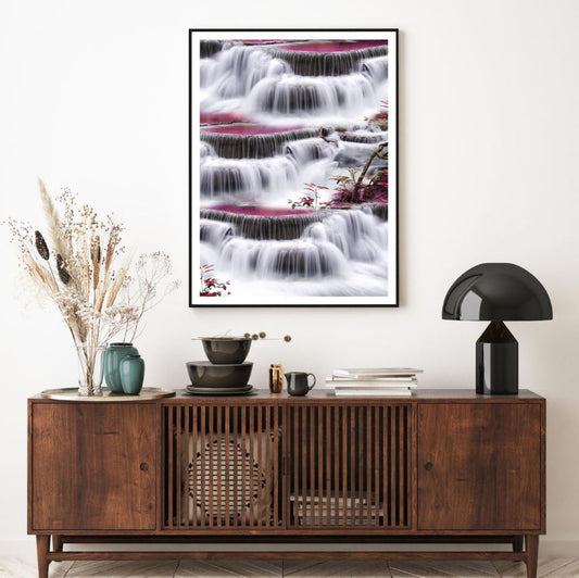 Waterfall Scenery View Photograph Home Decor Premium Quality Poster Print Choose Your Sizes