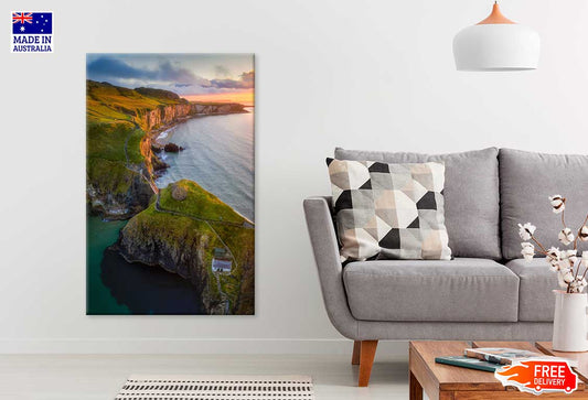 Carrick-a-Rede Rope Bridge at Sunrise Print 100% Australian Made