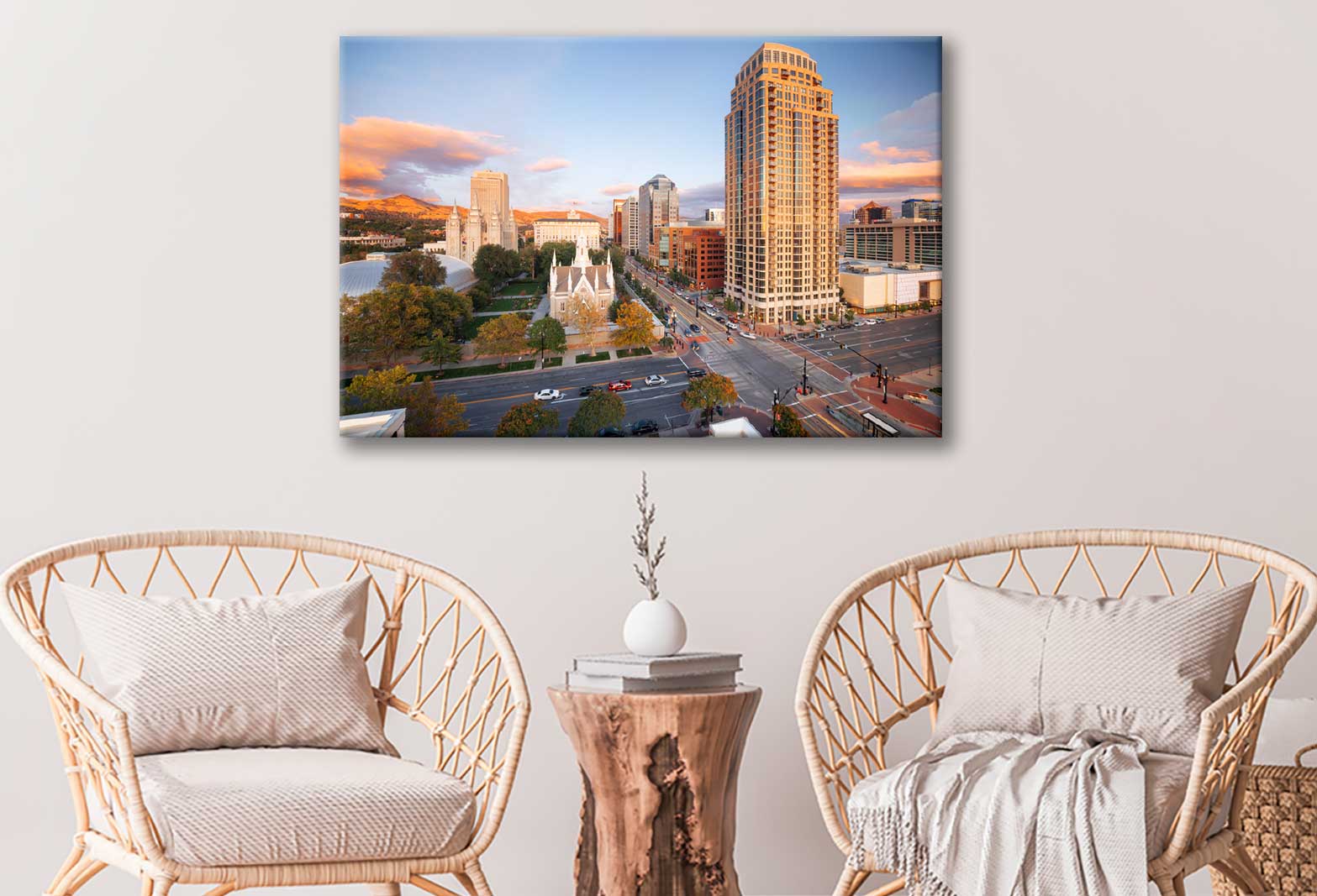 Bella Home Sunrise over City of Sydney CBD Print Canvas Ready to hang