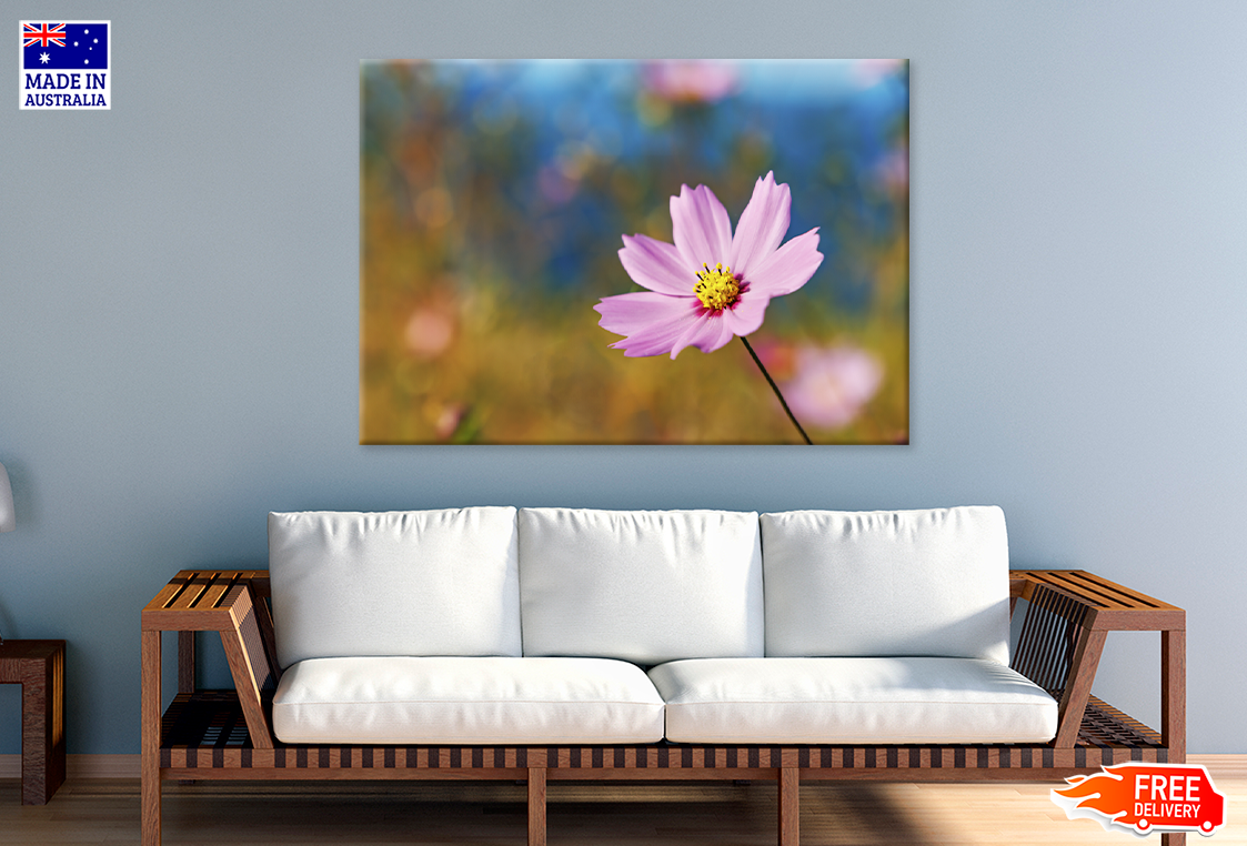 Pink Flowers Nature Plant View Photograph Print 100% Australian Made