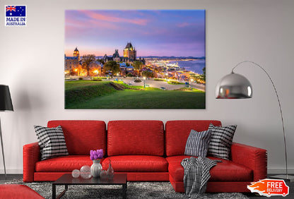 Quebec City with River Photograph in Canada Print 100% Australian Made