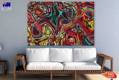 Abstract Art Stained Glass Print 100% Australian Made