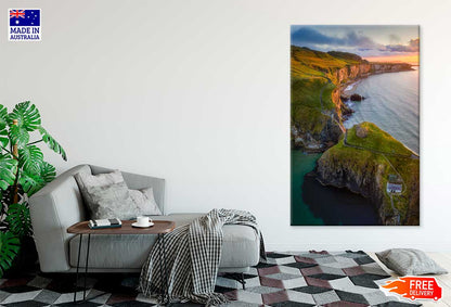 Carrick-a-Rede Rope Bridge at Sunrise Print 100% Australian Made