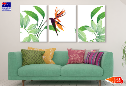 3 Set of Leaves Painting High Quality print 100% Australian made wall Canvas ready to hang