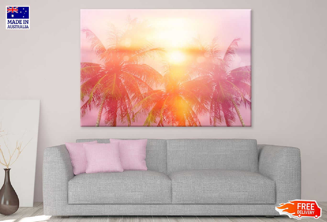 Summer Tropical Palm Trees View Photograph Print 100% Australian Made