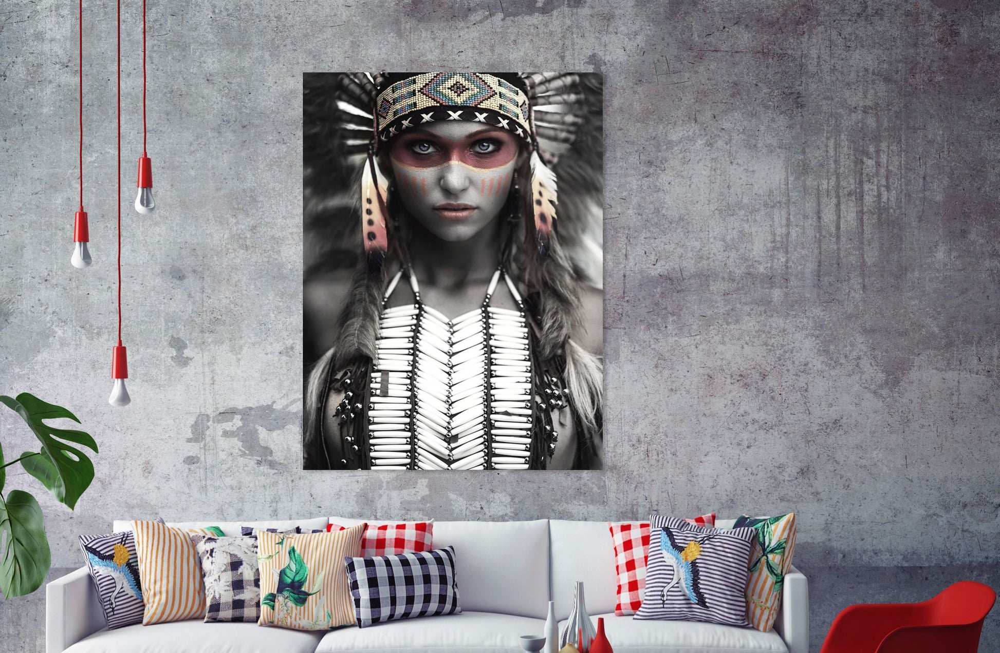 Stunning Lady Headdress Print 100% Australian Made