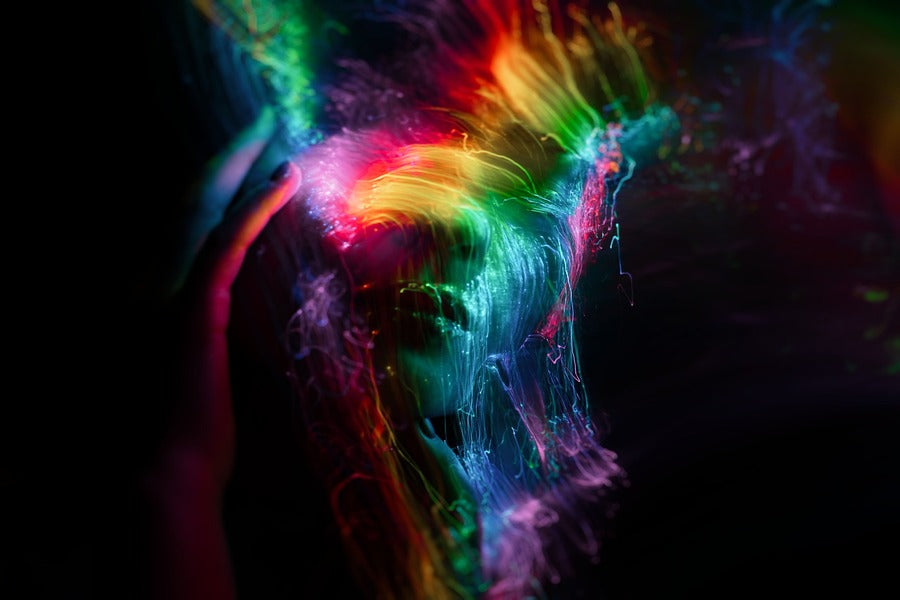 Rainbow Color Digital Abstract Design Print 100% Australian Made