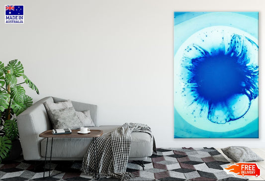 Blue White Abstract Design Print 100% Australian Made