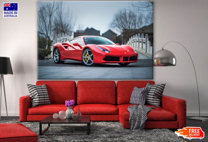 Red Ferrari Car Photograph Print 100% Australian Made