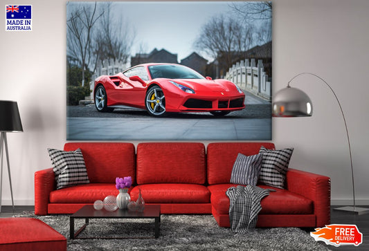 Red Ferrari Car Photograph Print 100% Australian Made