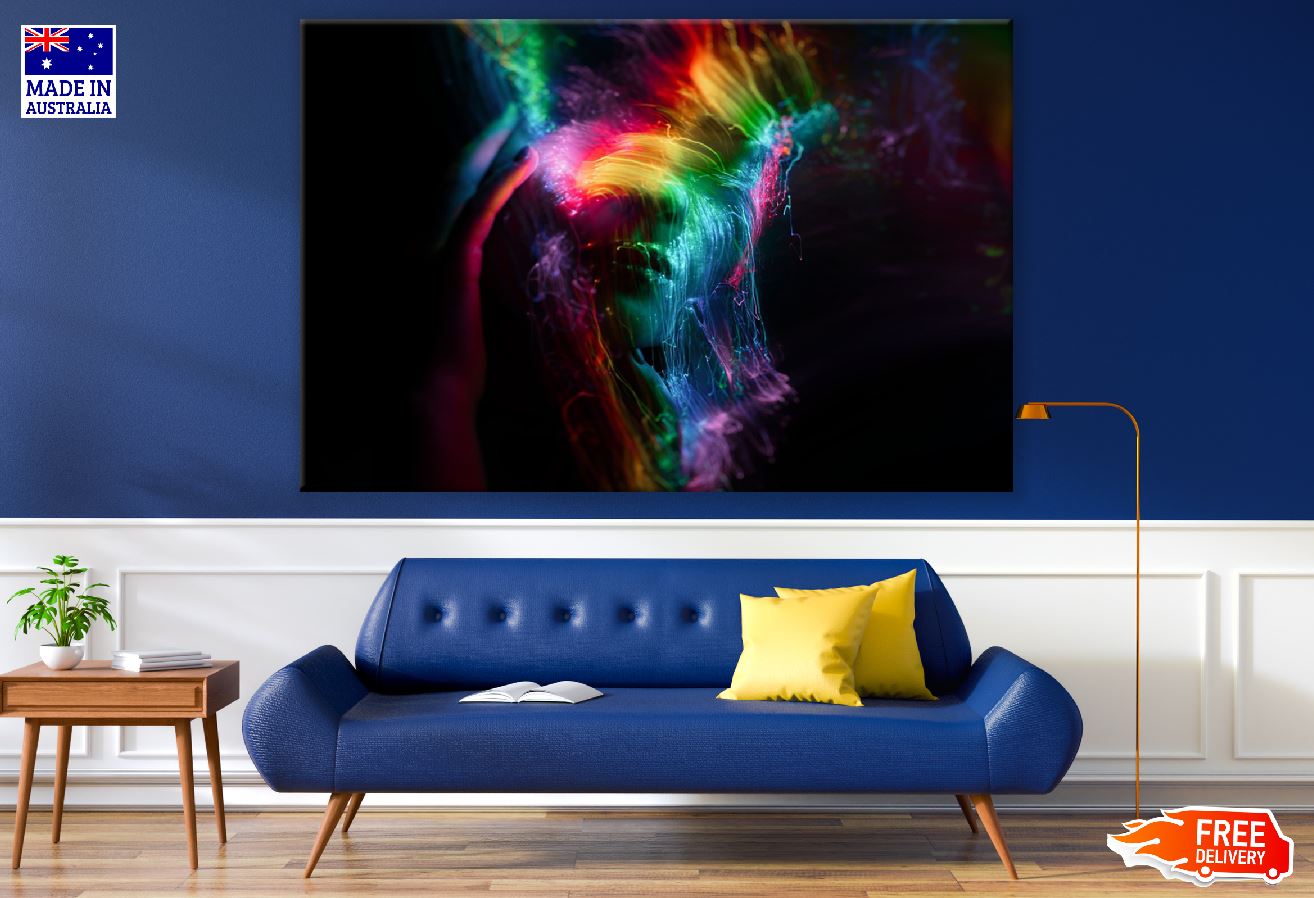 Rainbow Color Digital Abstract Design Print 100% Australian Made