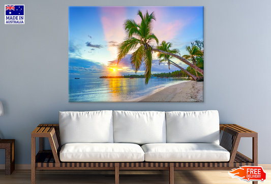Palm Trees & Sunset Scenery Photograph Print 100% Australian Made