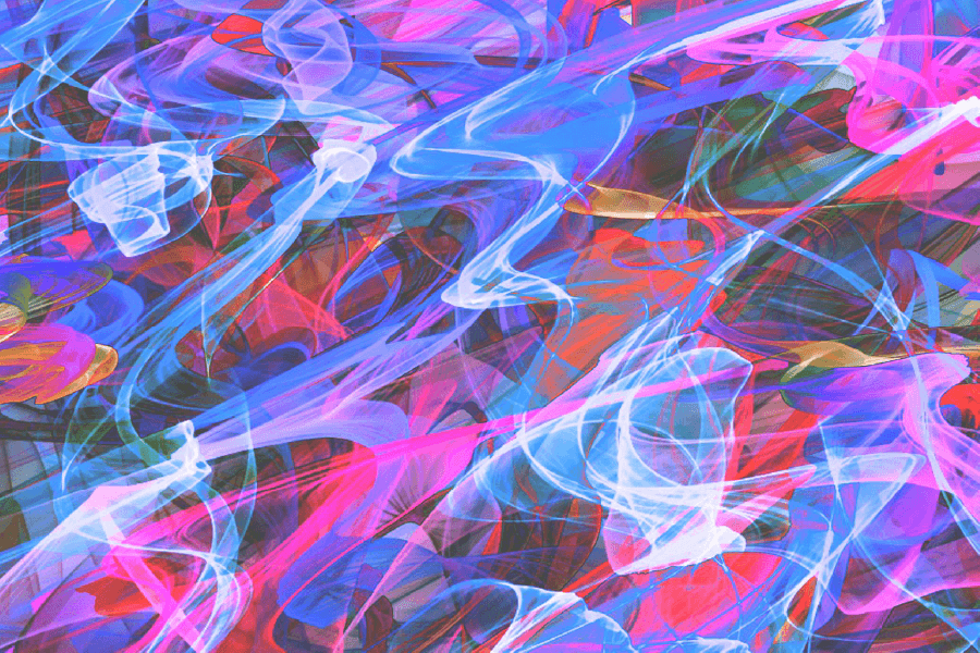 Blue Pink & Red Abstract Design Print 100% Australian Made