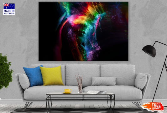 Rainbow Color Digital Abstract Design Print 100% Australian Made