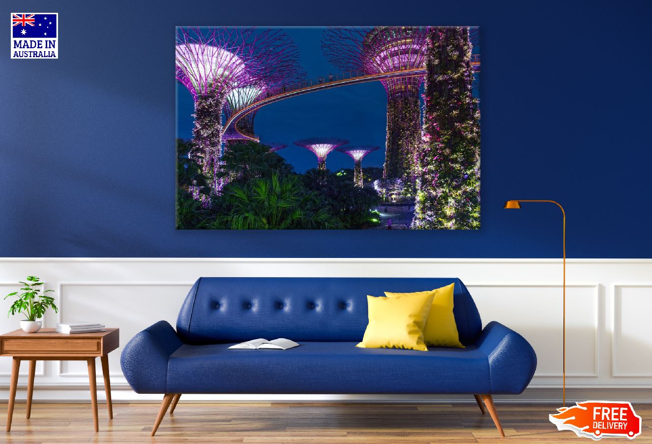 Gardens by the Bay Singapore Night View Photograph Print 100% Australian Made