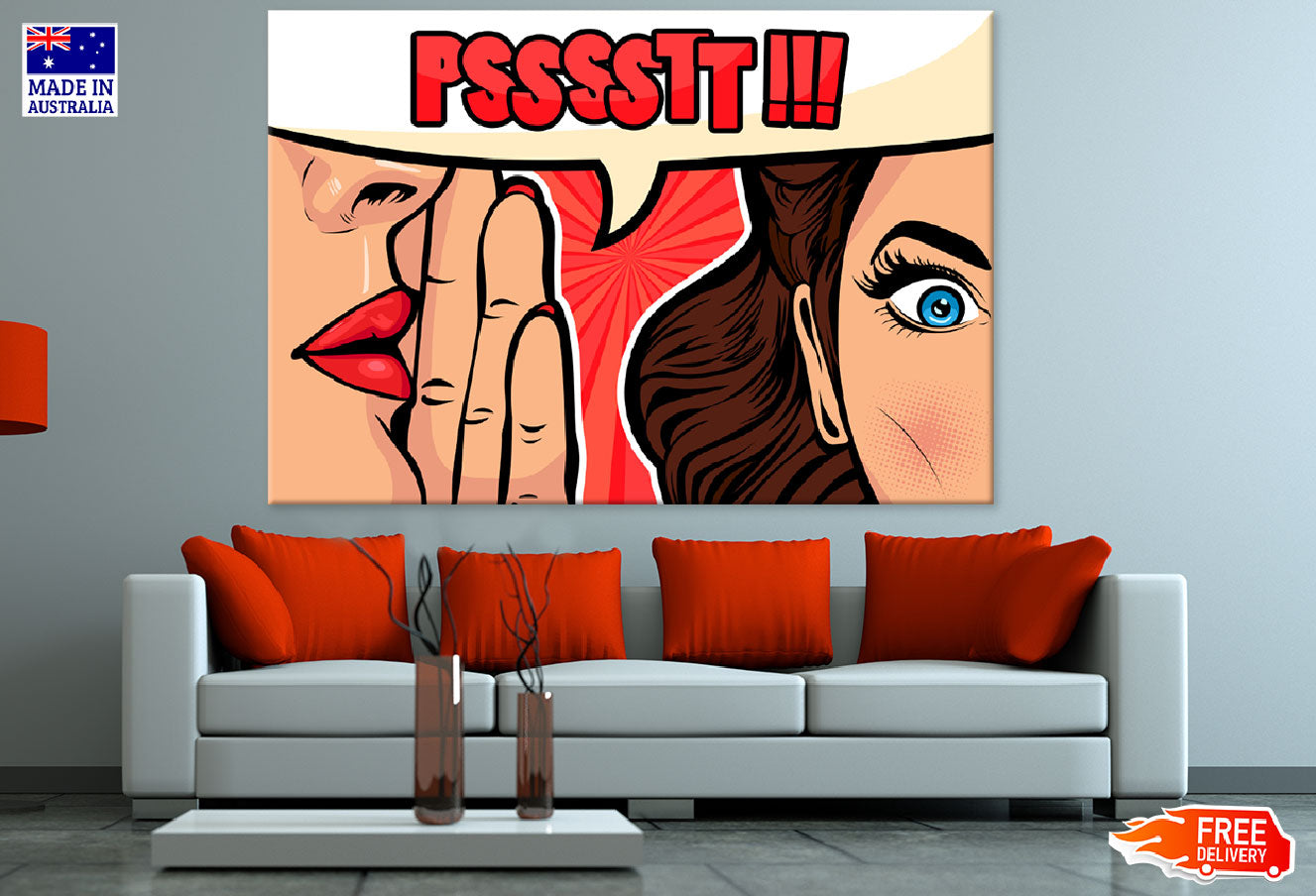 Girls Whispering & Psssstt Quote Print 100% Australian Made