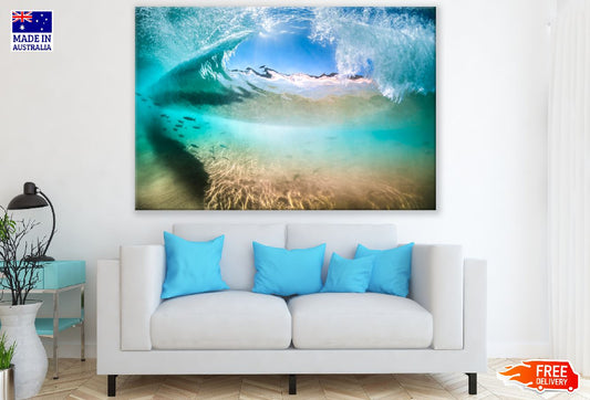 Waves & Beach with Fish Photograph Print 100% Australian Made