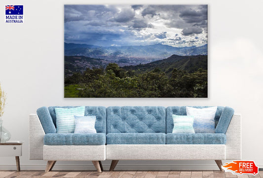 Medellín City view on Mountain Photograph, Colombia Print 100% Australian Made