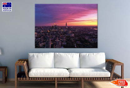 Sunrise at London & Pink Sky View Photograph Print 100% Australian Made