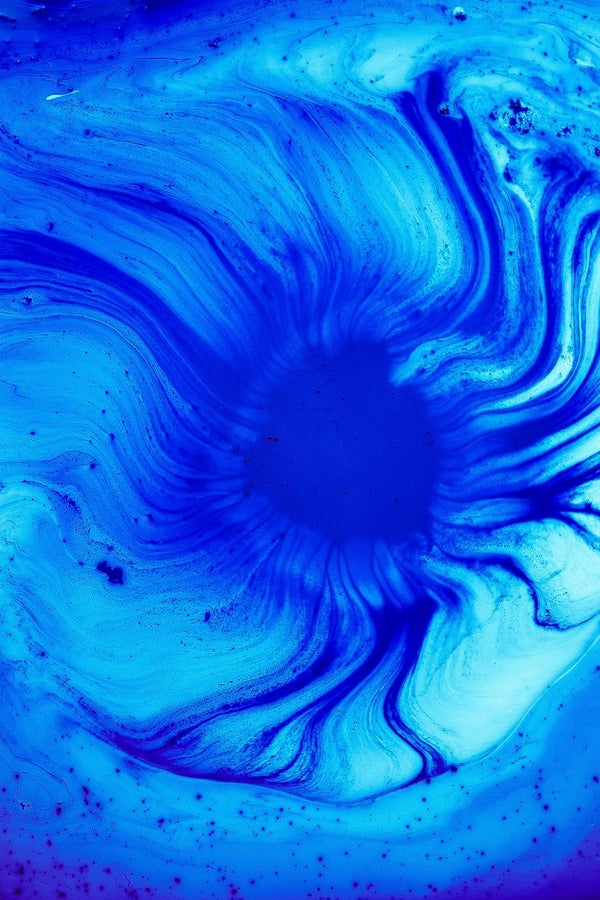 Blue Color Splash Abstract Design Print 100% Australian Made