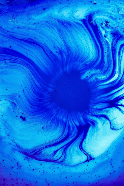 Blue Color Splash Abstract Design Print 100% Australian Made