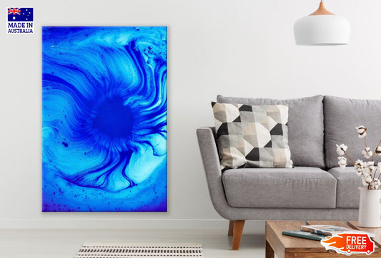 Blue Color Splash Abstract Design Print 100% Australian Made