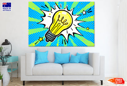 Flashing Bulb Illustration Print 100% Australian Made