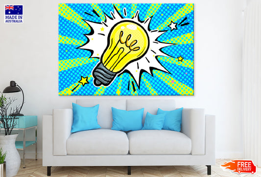 Flashing Bulb Illustration Print 100% Australian Made