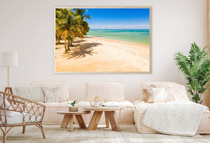 Empty Paradise Sea & Palm Trees Photograph Home Decor Premium Quality Poster Print Choose Your Sizes