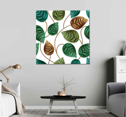 Square Canvas Tropical Leaves 3D Vector Design High Quality Print 100% Australian Made