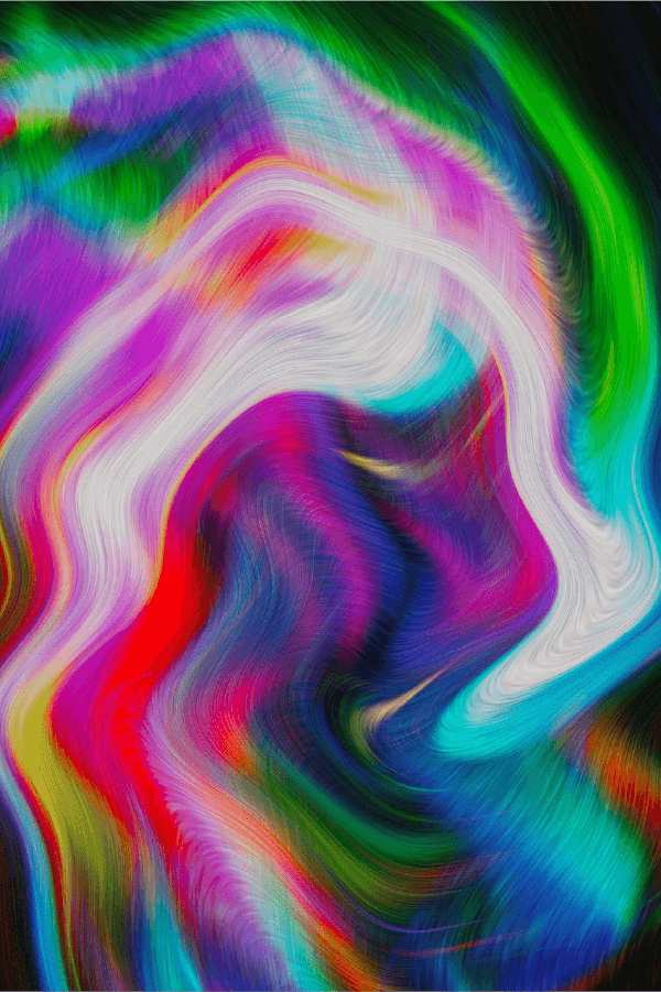 Wave Rainbow Colors Abstract Design Print 100% Australian Made