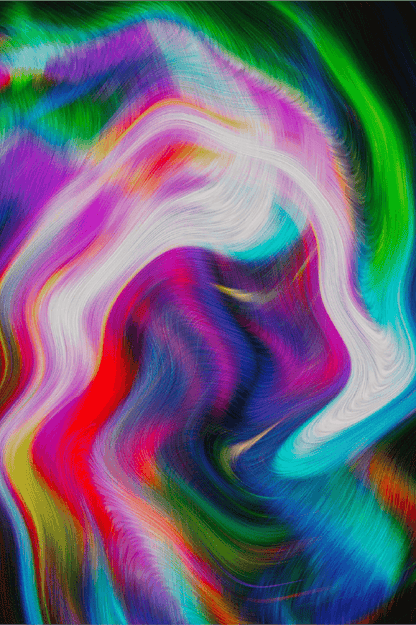 Wave Rainbow Colors Abstract Design Print 100% Australian Made