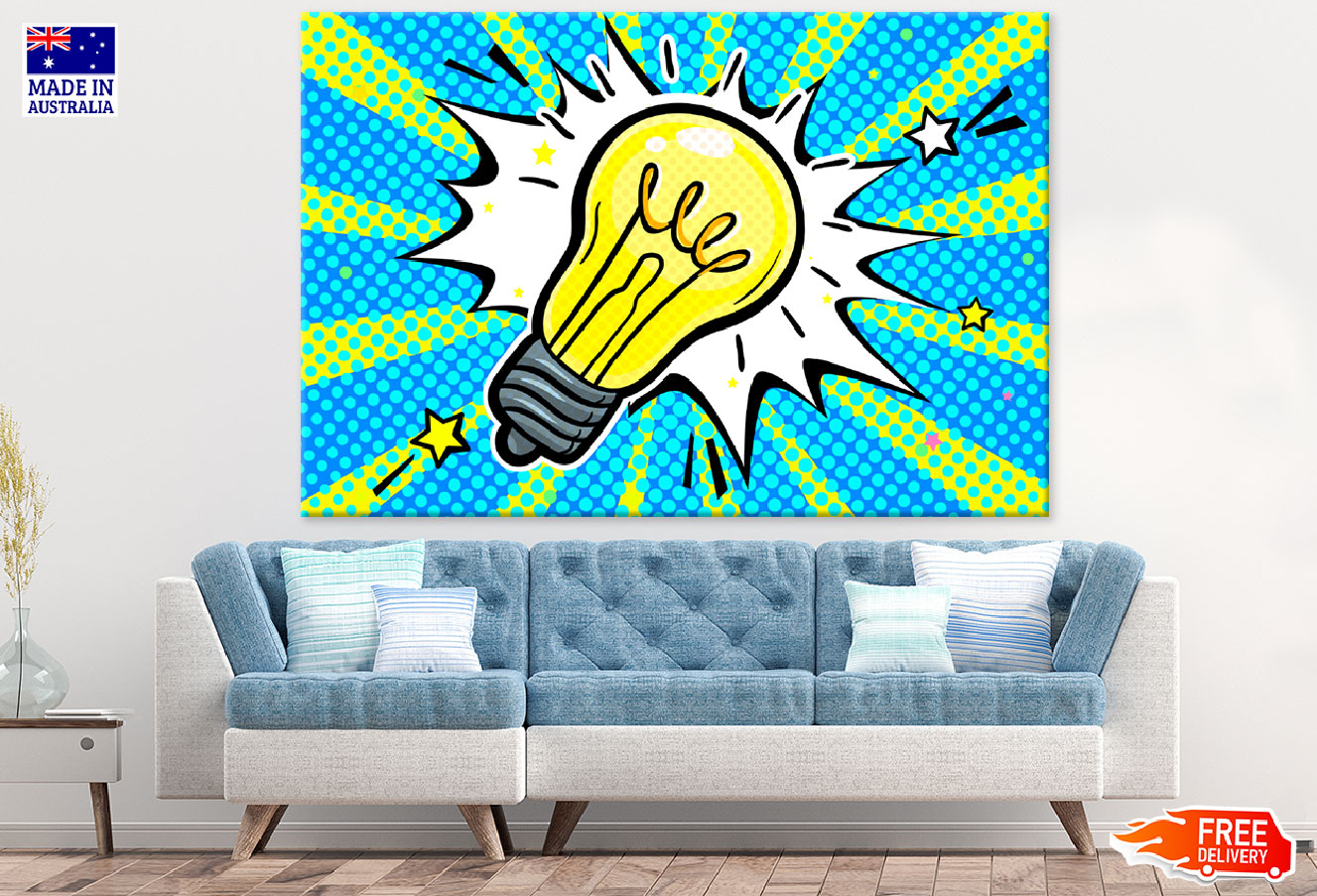 Flashing Bulb Illustration Print 100% Australian Made