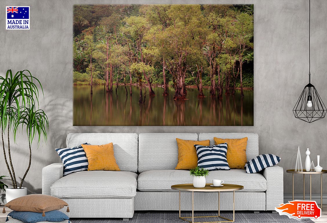 Trees on Lake Photograph Print 100% Australian Made