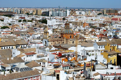 Seville Cathedral in Seville Aerial View Photograph, Spain Print 100% Australian Made