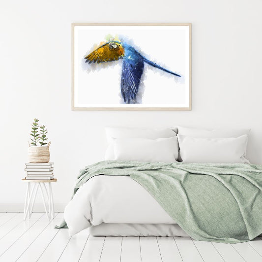 Macaw Bird Watercolor Painting Home Decor Premium Quality Poster Print Choose Your Sizes