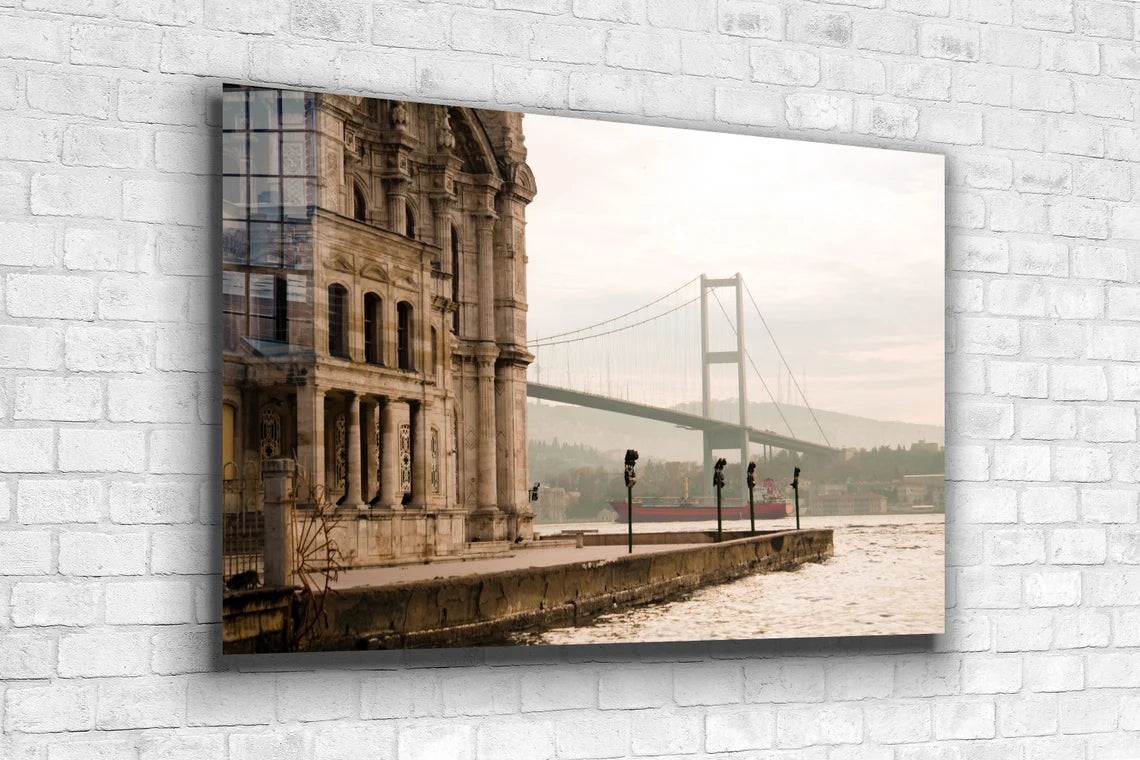 Bridge Beach View Print Tempered Glass Wall Art 100% Made in Australia Ready to Hang