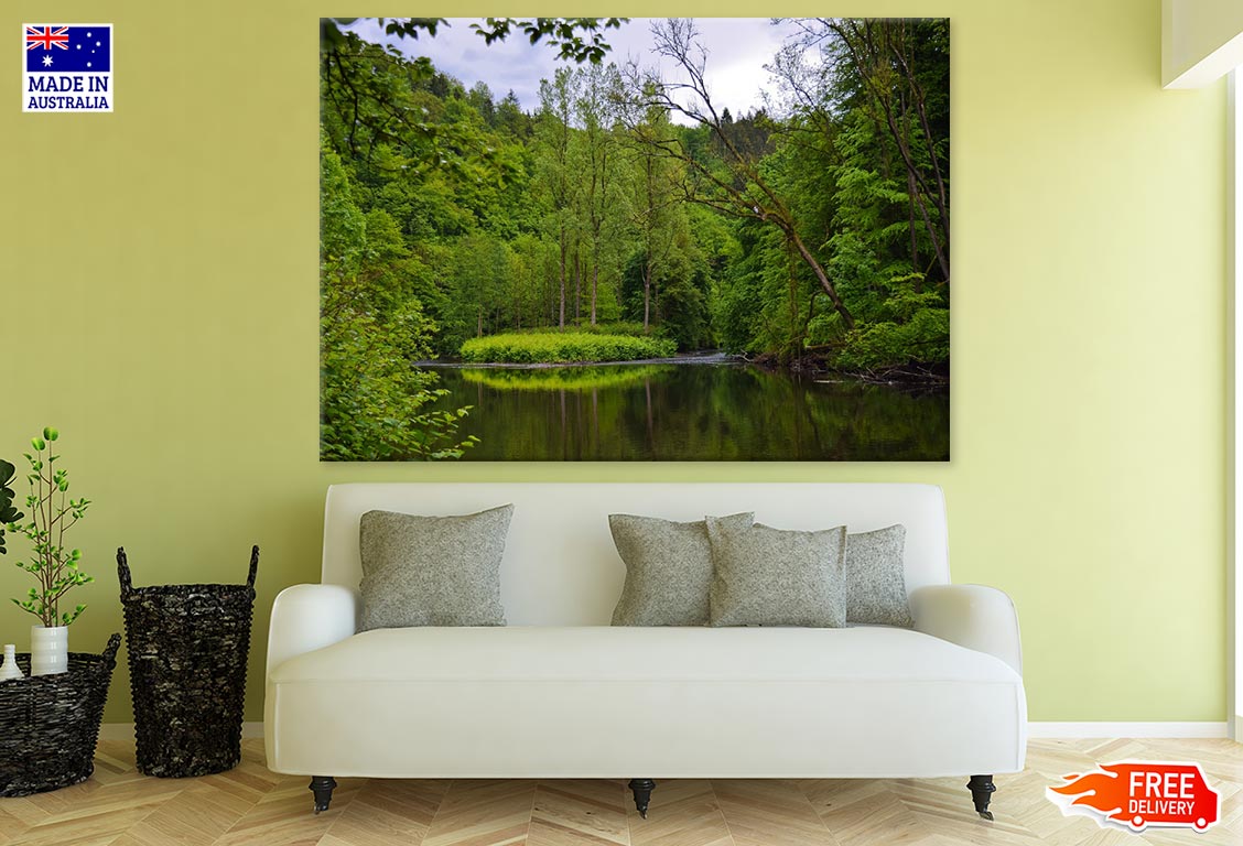 Lake in Dark Forest Photograph Print 100% Australian Made