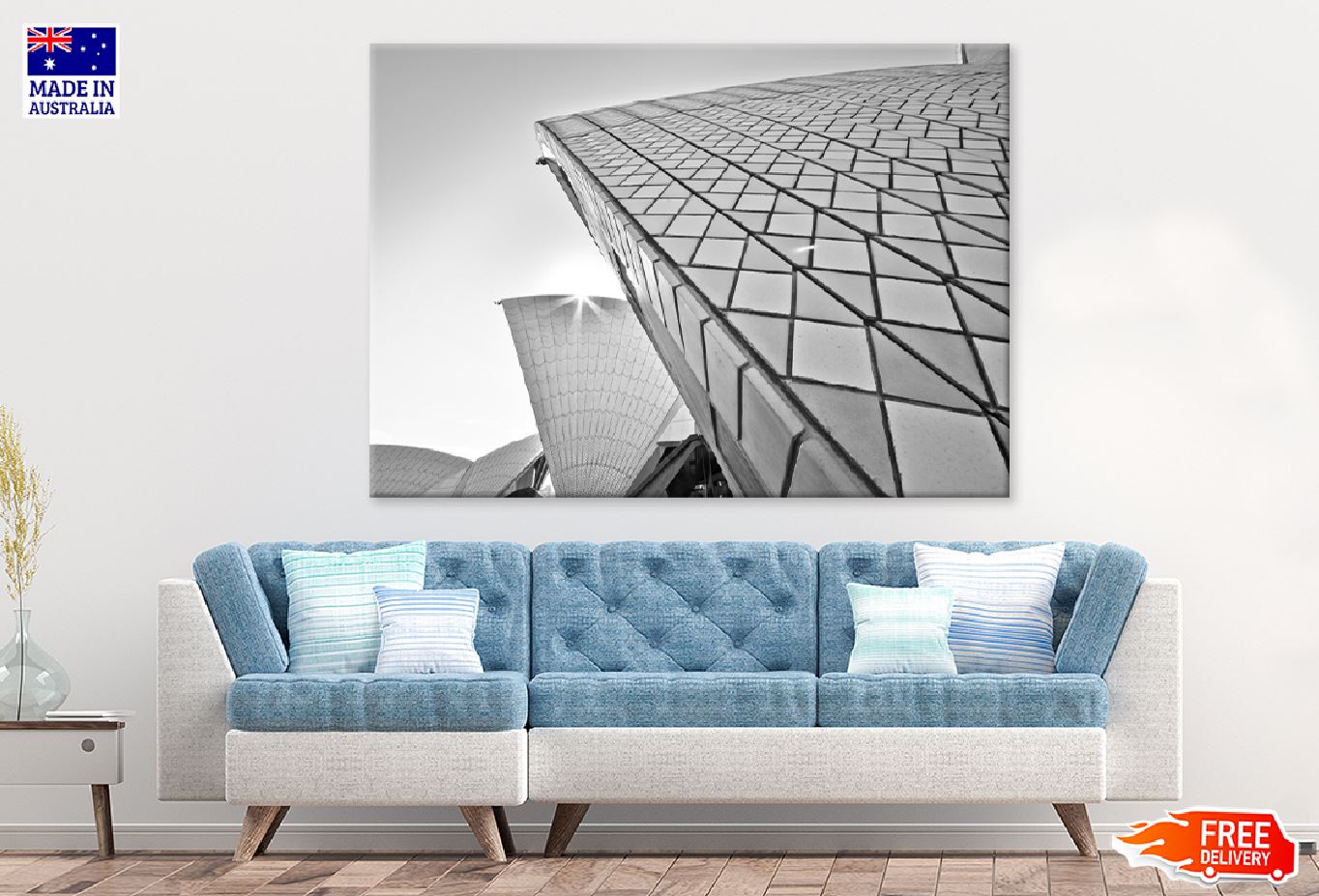 Opera House Glass Wall B&W View Photograph Print 100% Australian Made