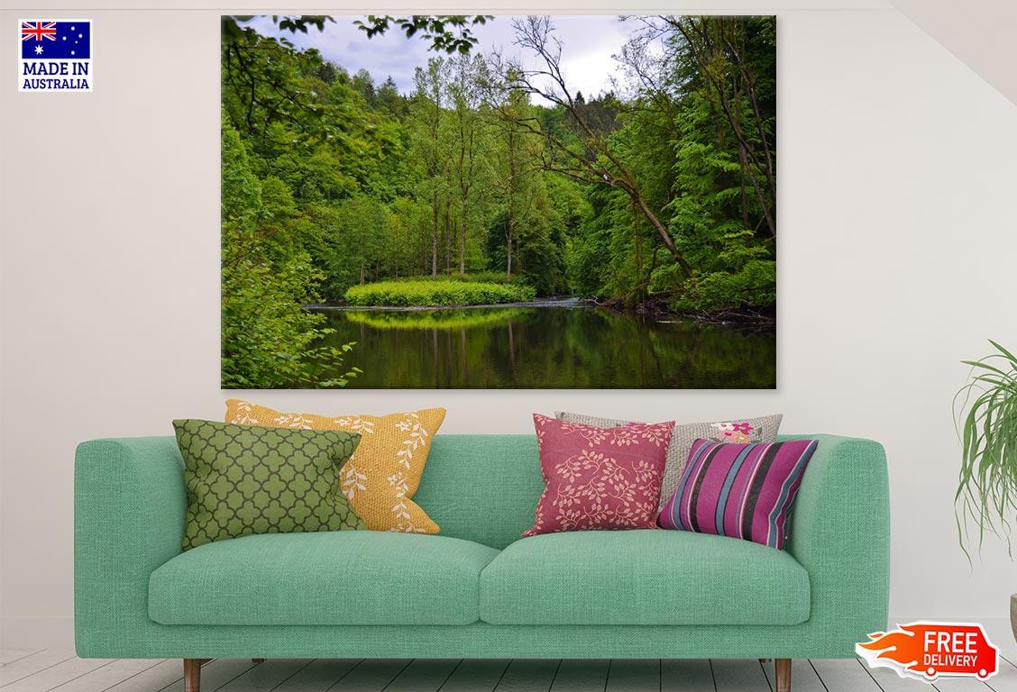 Lake in Dark Forest Photograph Print 100% Australian Made