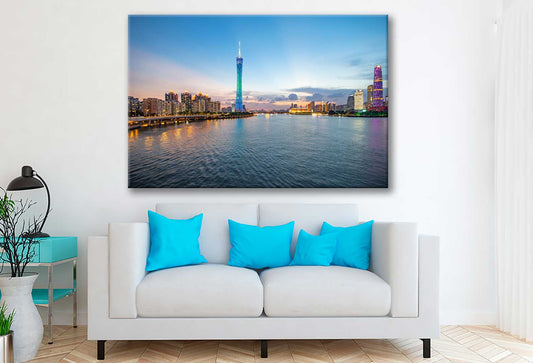 Bella Home Nur Sultan City Sunset Photograph Print Canvas Ready to hang